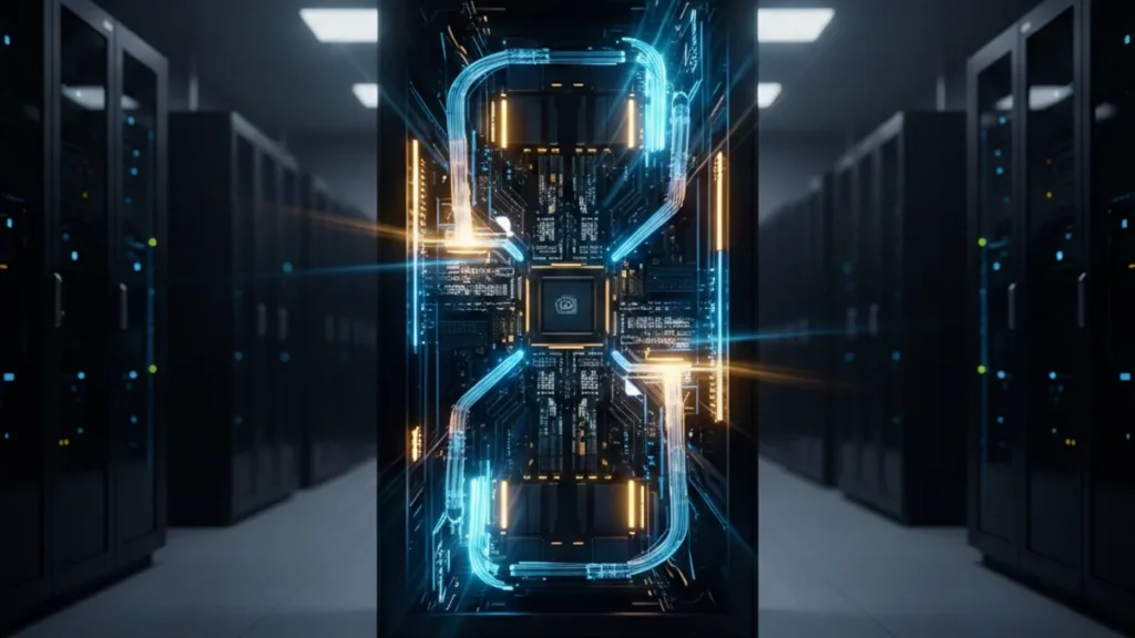 Nvidia CEO Jensen Huang presenting next-generation AI GPU architecture for data centers.