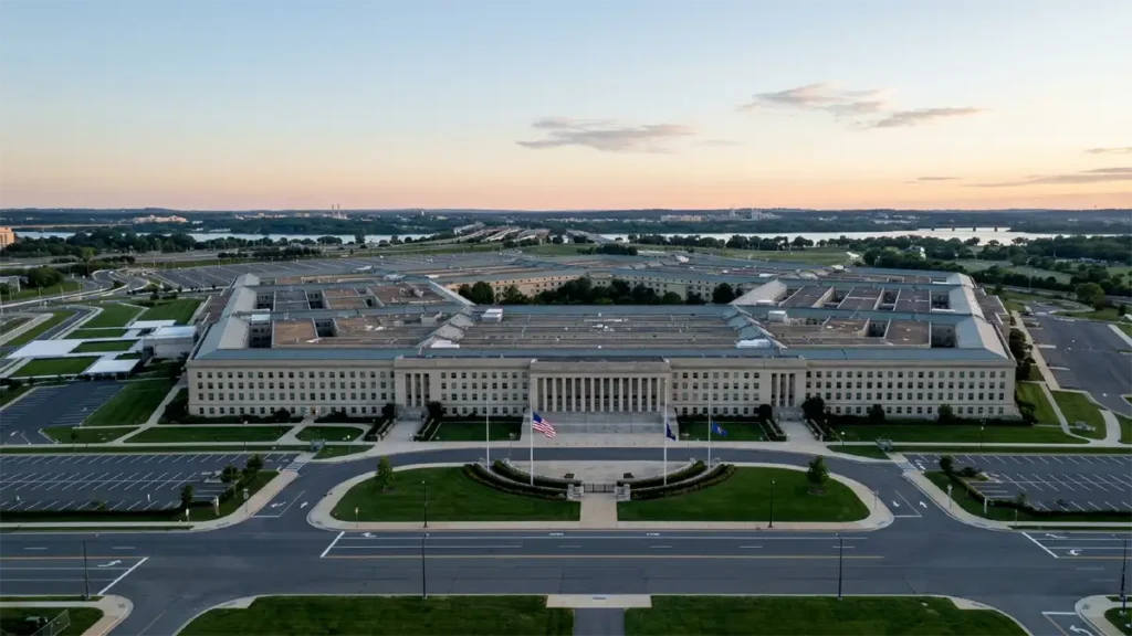 The Pentagon building in Washington DC representing U.S. military leadership and institutional oversight.